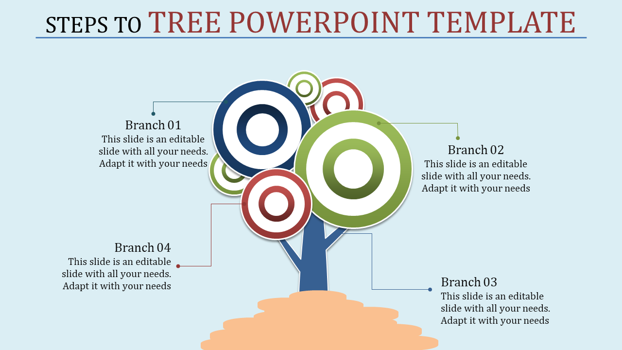 tree powerpoint template-Steps To Tree Powerpoint Template